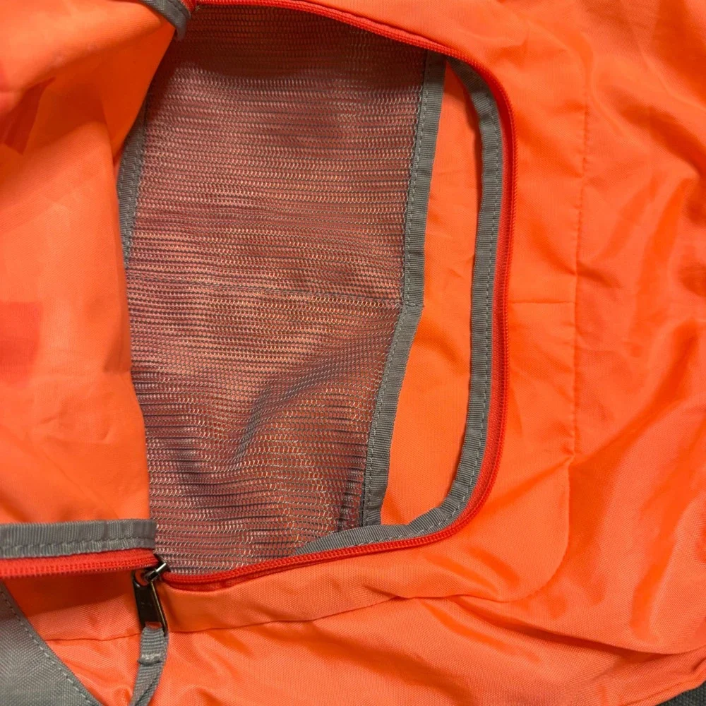 Under Armour Ozsee Sackpack Neon Orange Gray Drawstring‎ Gym Bag Cinch Sack
